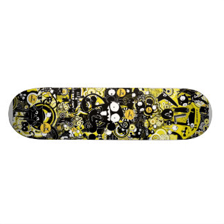 Trippy space aliens skateboard deck