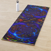 Trippy Spiral Colorful Glow Yoga Mat