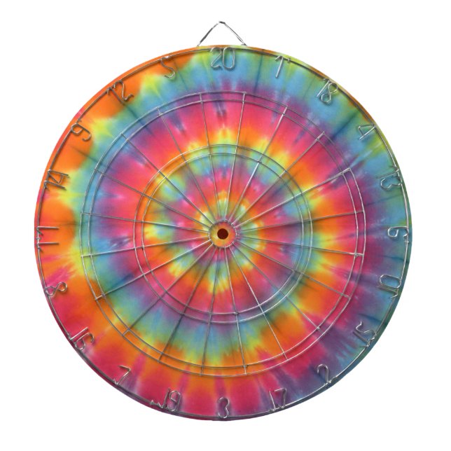 Trippy Spiral Tie Dye Dart Board (Front)