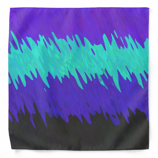 Trippy Squiggly Abstract Alexigender Pride Flag Bandana (Front)