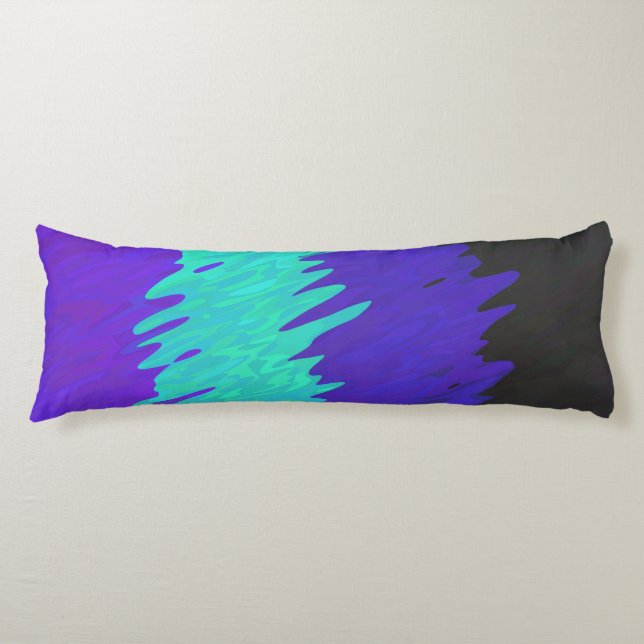 Trippy Squiggly Abstract Alexigender Pride Flag Body Pillow (Front)