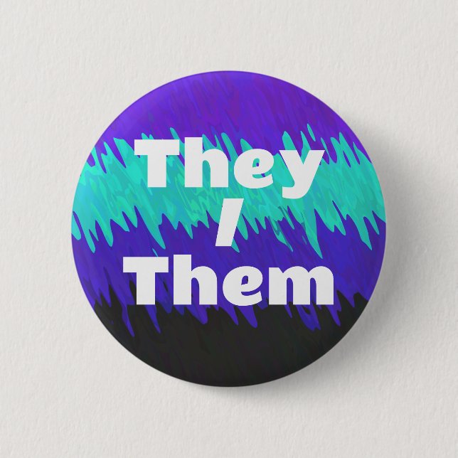 Trippy Squiggly Abstract Alexigender Pride Flag Button (Front)