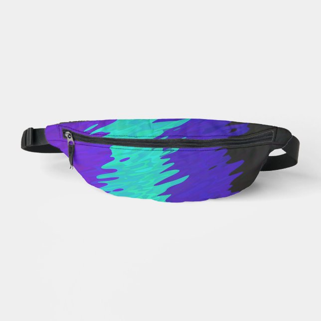 Trippy Squiggly Abstract Alexigender Pride Flag Fanny Pack (Front)