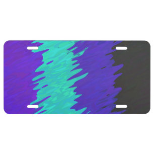Trippy Squiggly Abstract Alexigender Pride Flag License Plate