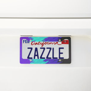Trippy Squiggly Abstract Alexigender Pride Flag License Plate Frame