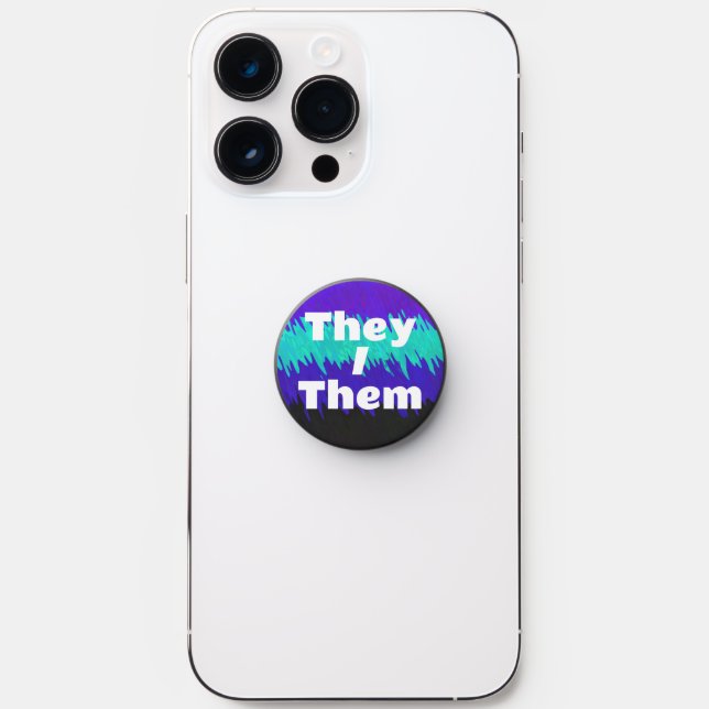 Trippy Squiggly Abstract Alexigender Pride Flag PopSocket (Front)