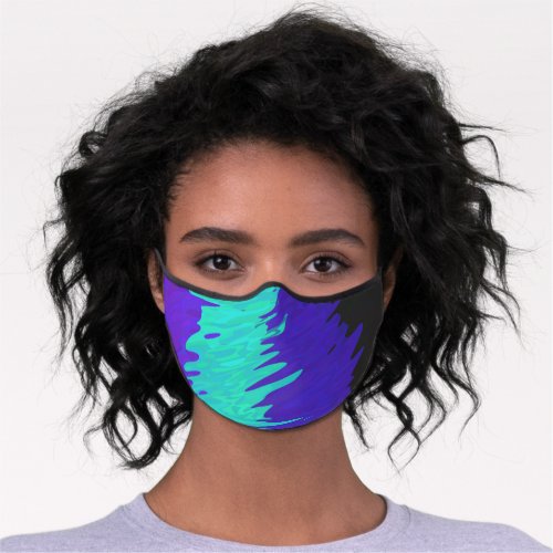 Trippy Squiggly Abstract Alexigender Pride Flag Premium Face Mask