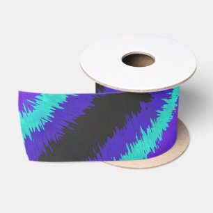 Trippy Squiggly Abstract Alexigender Pride Flag Satin Ribbon