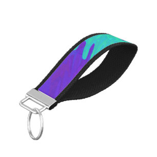 Trippy Squiggly Abstract Alexigender Pride Flag Wrist Keychain
