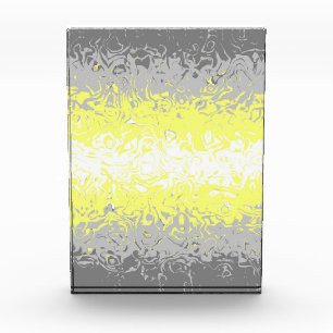 Trippy Squiggly Abstract Demigender Pride Flag Acrylic Award