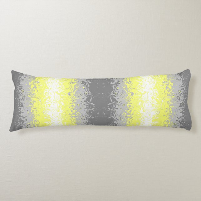 Trippy Squiggly Abstract Demigender Pride Flag Body Pillow (Front)