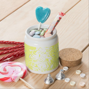 Trippy Squiggly Abstract Demigender Pride Flag Candy Jar