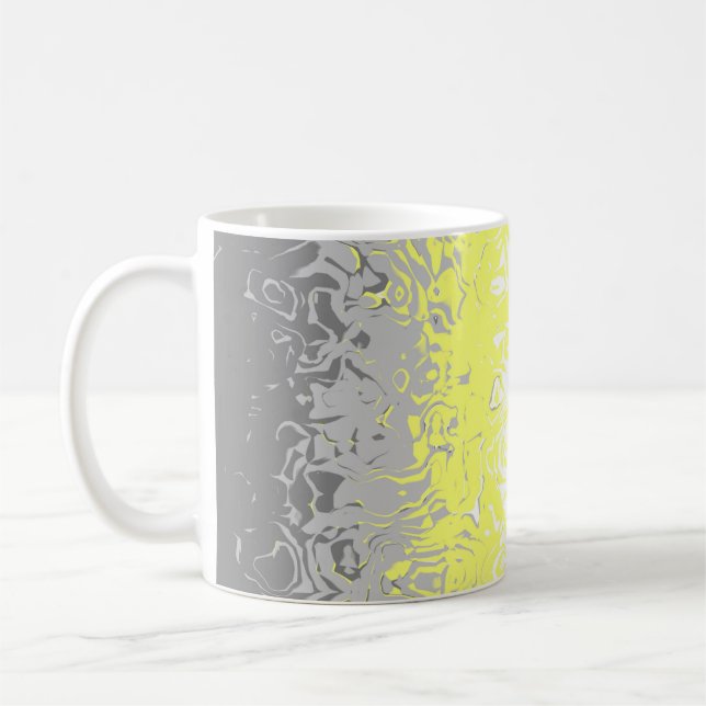 Trippy Squiggly Abstract Demigender Pride Flag Coffee Mug (Left)