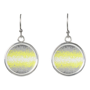 Trippy Squiggly Abstract Demigender Pride Flag Earrings