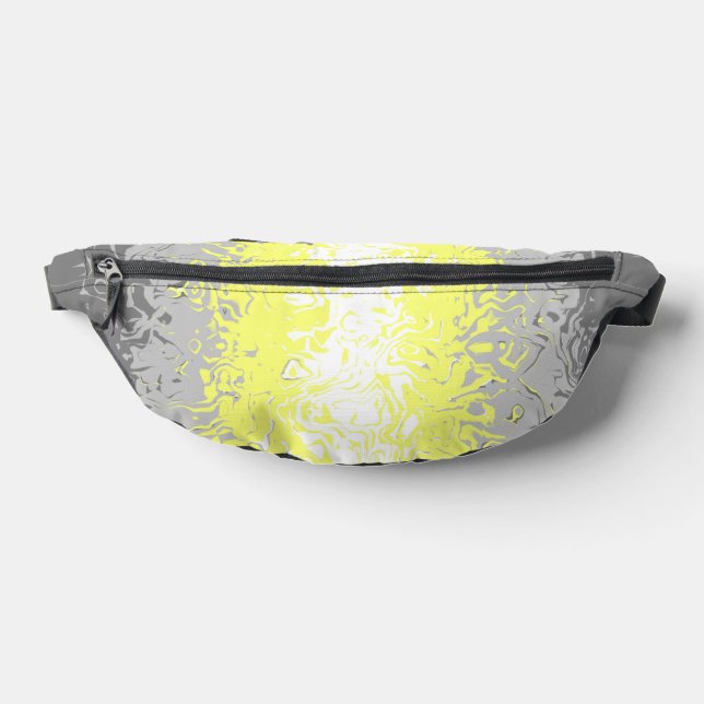 Trippy Squiggly Abstract Demigender Pride Flag Fanny Pack (Lay Down)