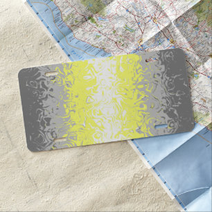 Trippy Squiggly Abstract Demigender Pride Flag License Plate
