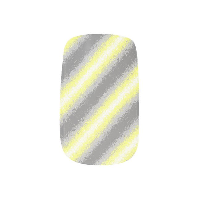 Trippy Squiggly Abstract Demigender Pride Flag Minx Nail Art (Left Thumb)