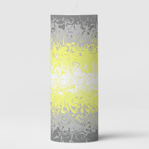 Trippy Squiggly Abstract Demigender Pride Flag Pillar Candle