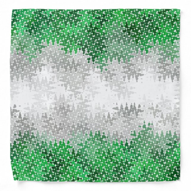 Trippy Squiggly Abstract Grayromantic Pride Flag Bandana (Front)