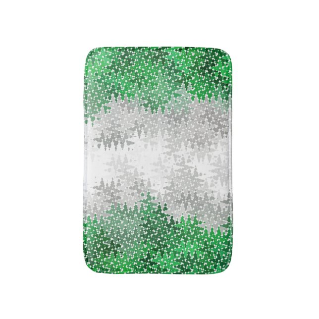 Trippy Squiggly Abstract Grayromantic Pride Flag Bath Mat (Front Vertical)