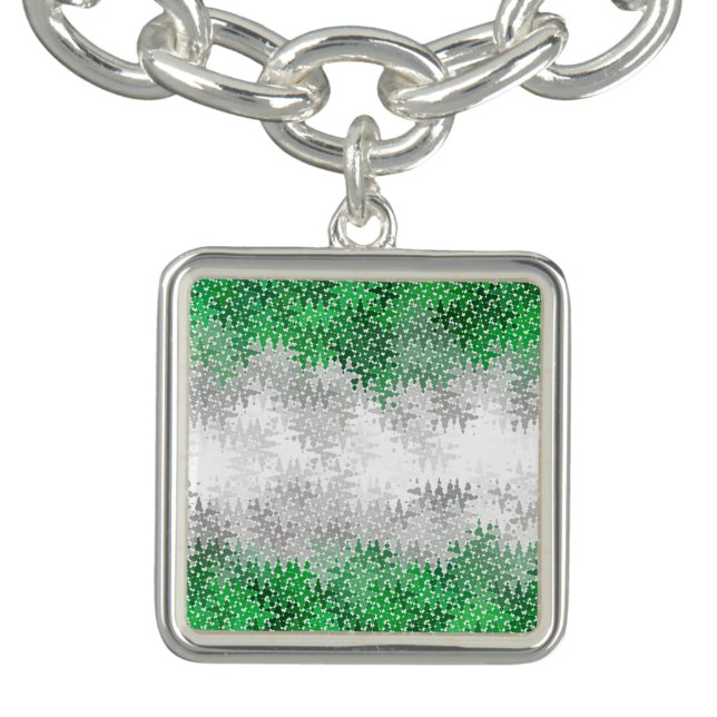 Trippy Squiggly Abstract Grayromantic Pride Flag Bracelet (Design)