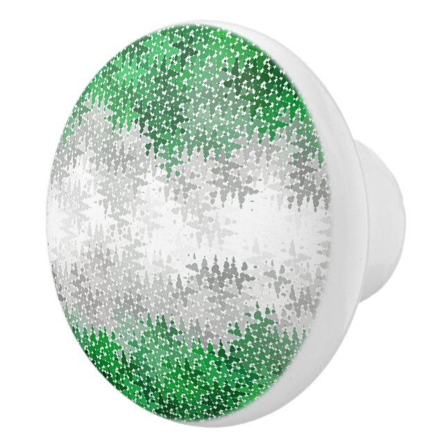 Trippy Squiggly Abstract Grayromantic Pride Flag Ceramic Knob (Right)