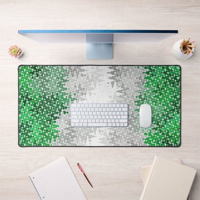 Trippy Squiggly Abstract Grayromantic Pride Flag Desk Mat (Office 1)
