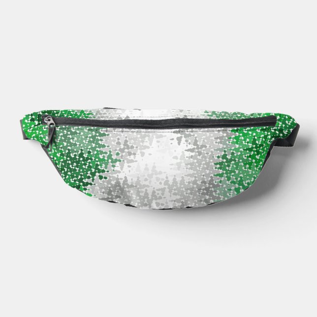 Trippy Squiggly Abstract Grayromantic Pride Flag Fanny Pack (Lay Down)