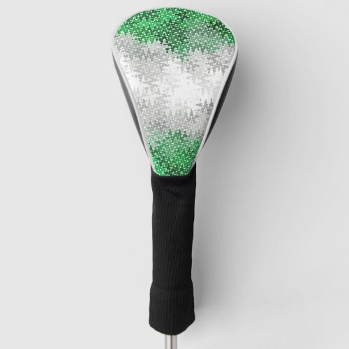 Trippy Squiggly Abstract Grayromantic Pride Flag Golf Head Cover