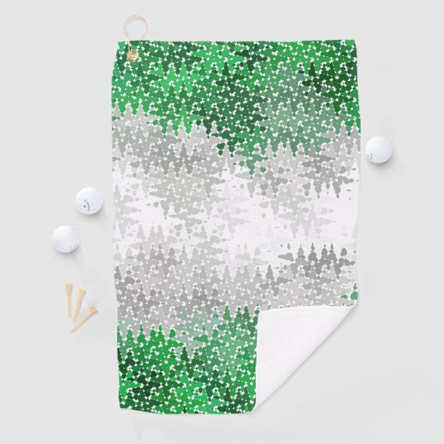 Trippy Squiggly Abstract Grayromantic Pride Flag Golf Towel (InSitu)