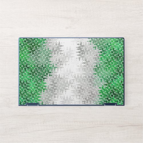 Trippy Squiggly Abstract Grayromantic Pride Flag HP Laptop Skin