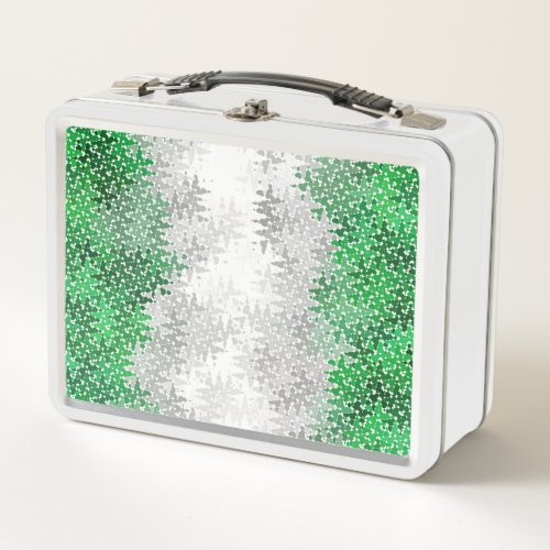 Trippy Squiggly Abstract Grayromantic Pride Flag Metal Lunch Box
