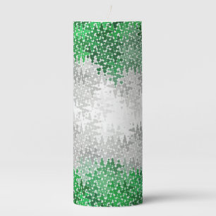 Trippy Squiggly Abstract Grayromantic Pride Flag Pillar Candle