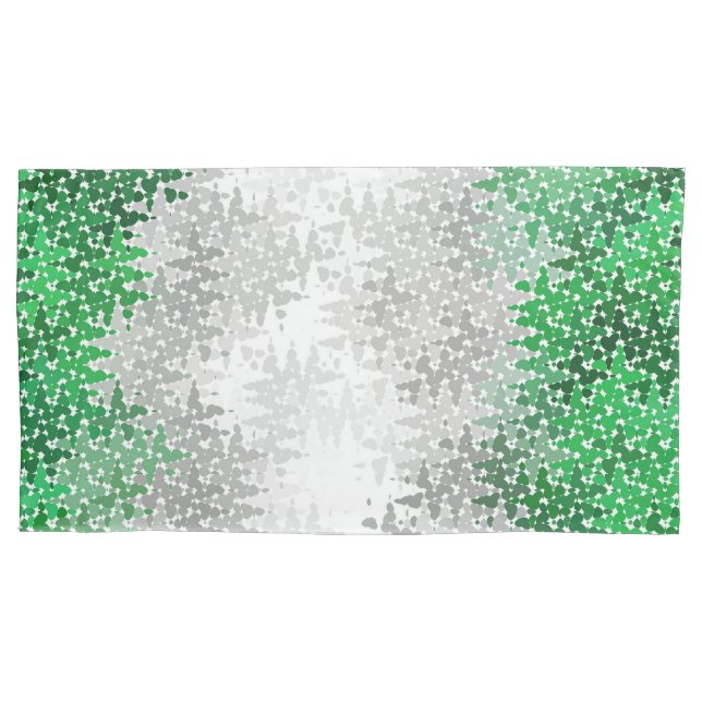 Trippy Squiggly Abstract Grayromantic Pride Flag Pillow Case (Front-Left)