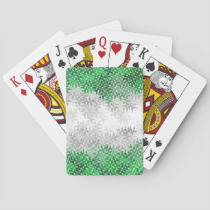Trippy Squiggly Abstract Grayromantic Pride Flag Poker Cards