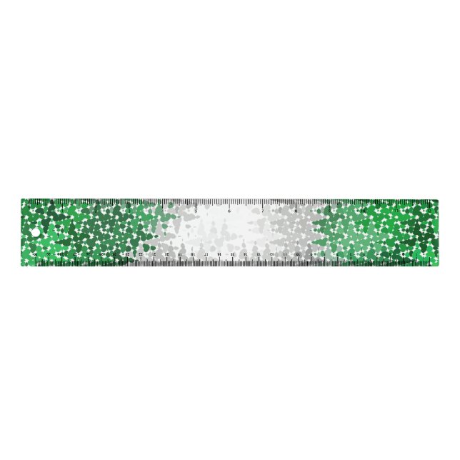 Trippy Squiggly Abstract Grayromantic Pride Flag Ruler (Front)