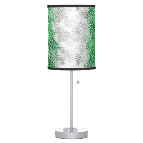 Trippy Squiggly Abstract Grayromantic Pride Flag Table Lamp