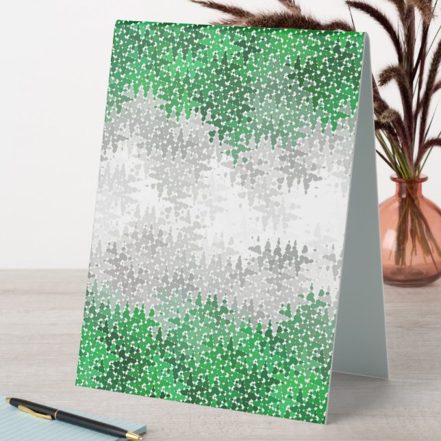 Trippy Squiggly Abstract Grayromantic Pride Flag Table Tent (In SItu (Table))