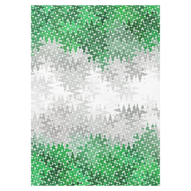 Trippy Squiggly Abstract Grayromantic Pride Flag Tablecloth (Front)