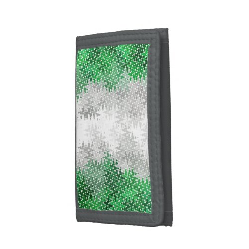 Trippy Squiggly Abstract Grayromantic Pride Flag Trifold Wallet
