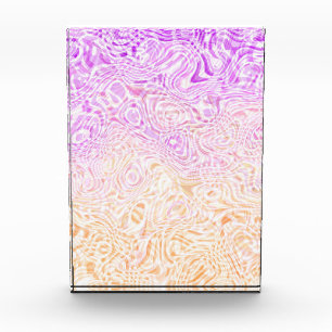 Trippy Squiggly Boho Abstract Trixic Pride Flag Acrylic Award