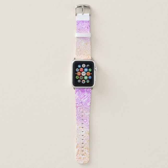 Trippy Squiggly Boho Abstract Trixic Pride Flag Apple Watch Band (Front)