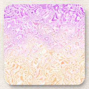 Trippy Squiggly Boho Abstract Trixic Pride Flag Beverage Coaster