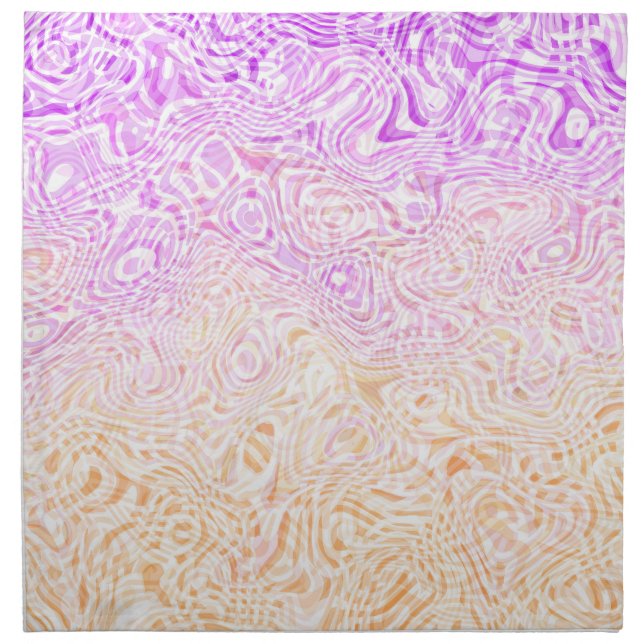 Trippy Squiggly Boho Abstract Trixic Pride Flag Cloth Napkin (Front)