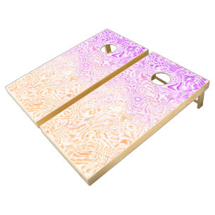 Trippy Squiggly Boho Abstract Trixic Pride Flag Cornhole Set