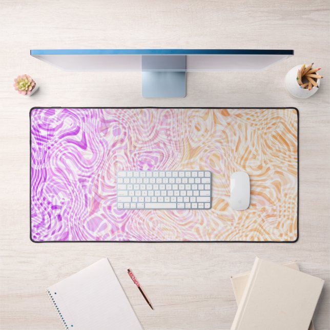 Trippy Squiggly Boho Abstract Trixic Pride Flag Desk Mat (Office 1)