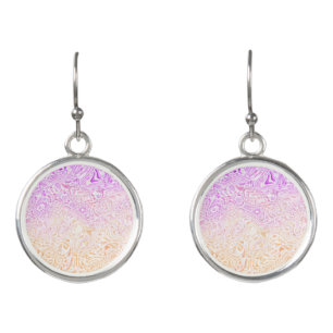 Trippy Squiggly Boho Abstract Trixic Pride Flag Earrings