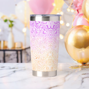 Trippy Squiggly Boho Abstract Trixic Pride Flag Insulated Tumbler