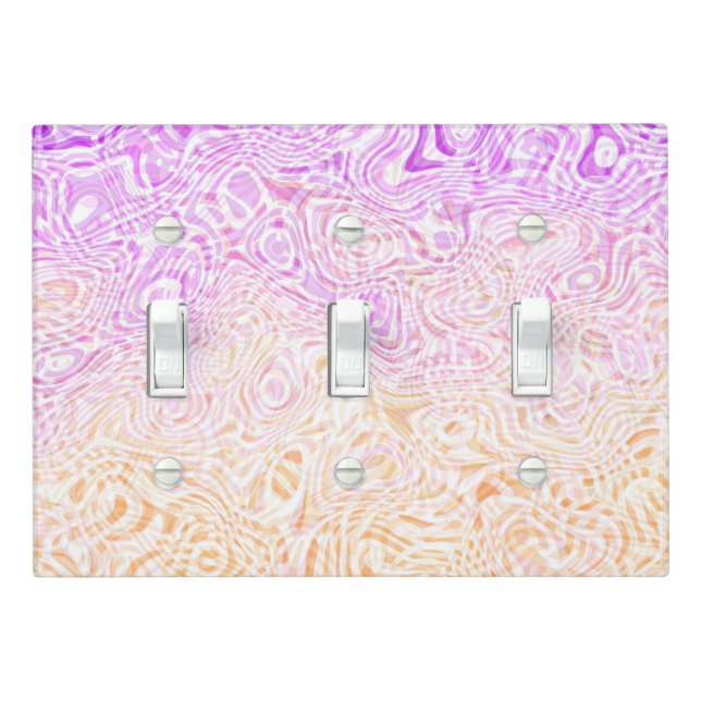 Trippy Squiggly Boho Abstract Trixic Pride Flag Light Switch Cover (In Situ)