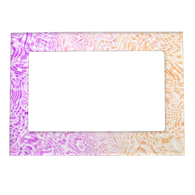 Trippy Squiggly Boho Abstract Trixic Pride Flag Magnetic Frame (Front)